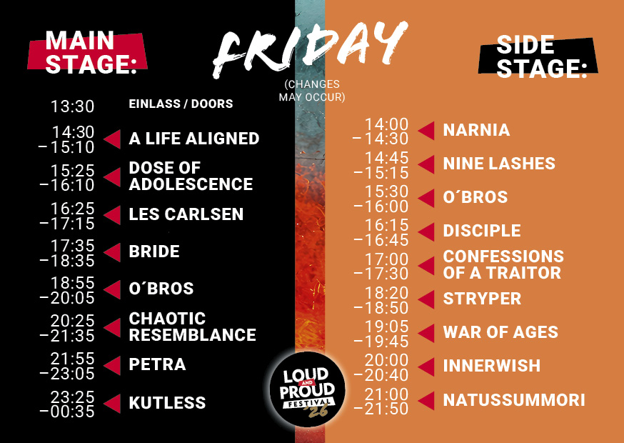 LAP26 Timetable Friday