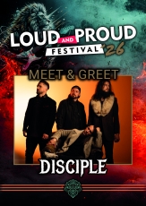 Meet & Greet mit Disciple inkl. Ticket Kombi (Freitag & Samstag, 18. & 19.09.2026)